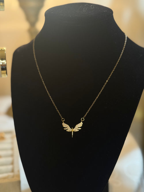 Angel Wings Gemstone Necklace