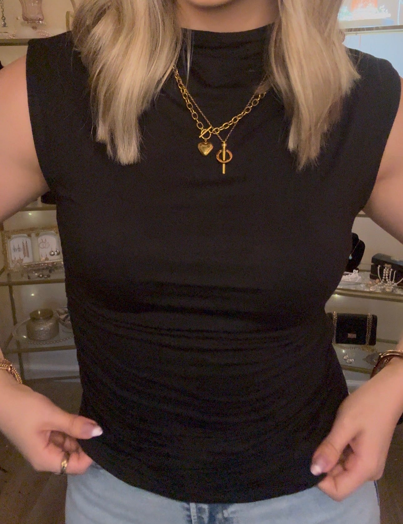 Buttery Soft Black Sleeveless Top